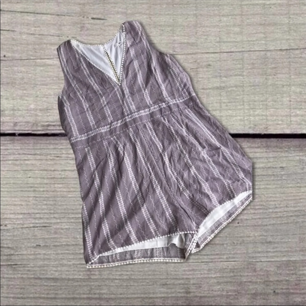 BP XXL mauve & white romper
